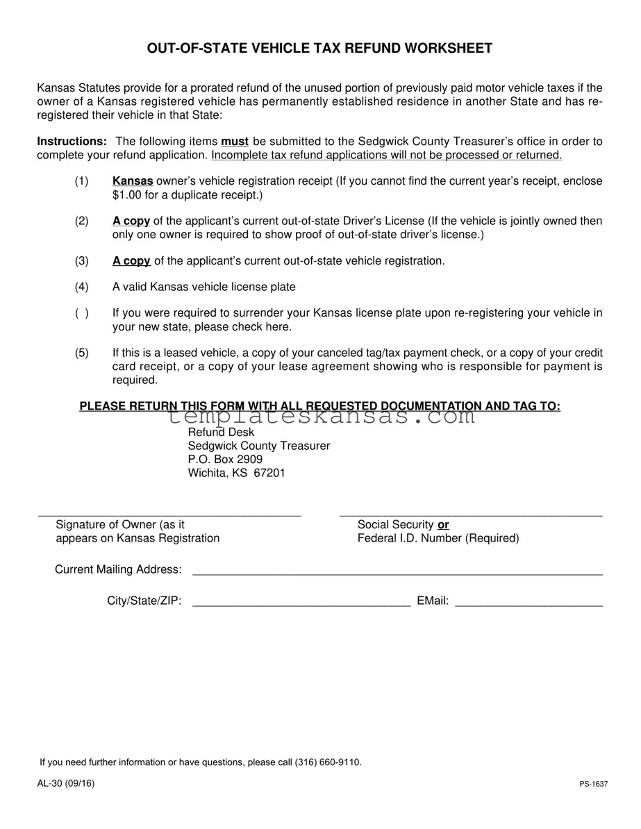 Kansas Al 30 Template