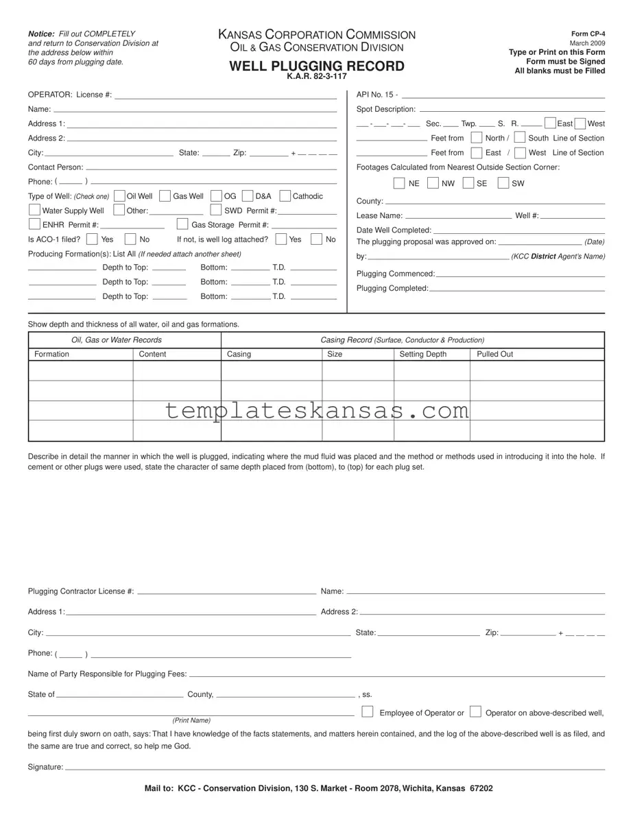 Kansas Cp 4 Template