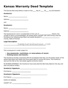 Fillable Kansas Deed Form